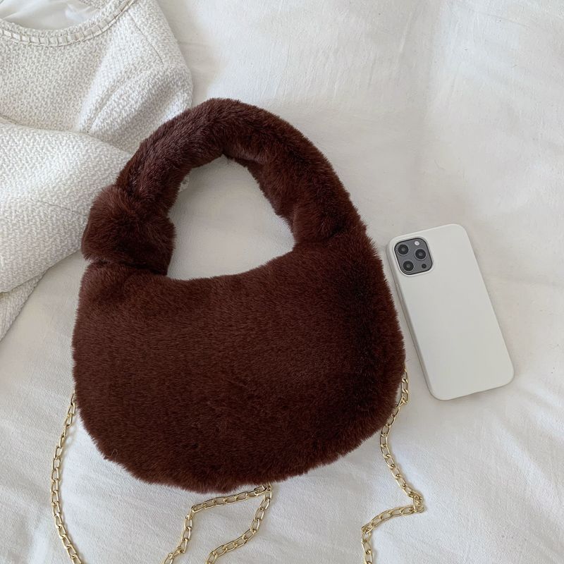 Perlita Damska Torebka Crossbody Na Ramię Ze Sztucznej Skóry - Brązowy