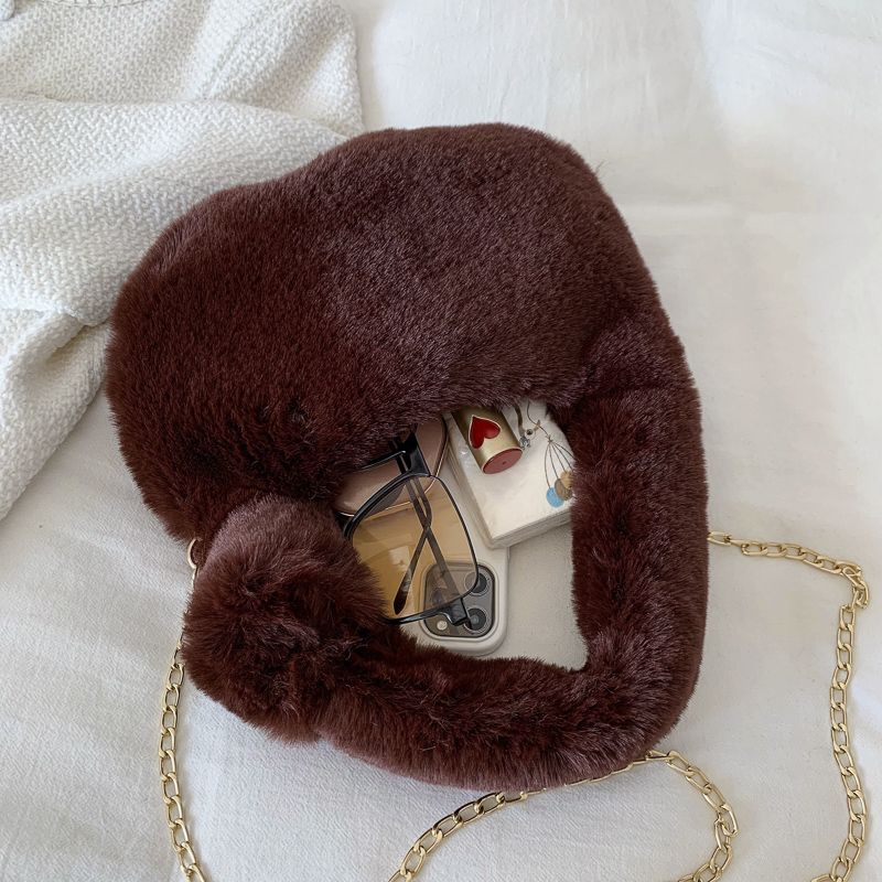Perlita Damska Torebka Crossbody Na Ramię Ze Sztucznej Skóry - Brązowy