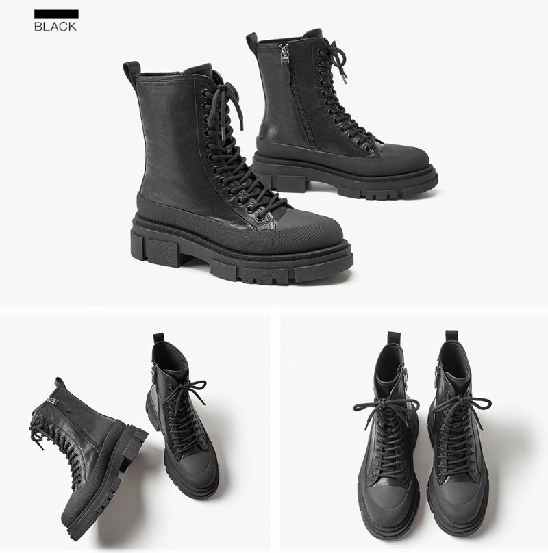 Perny Damskie Buty Na Platformie - Czarny