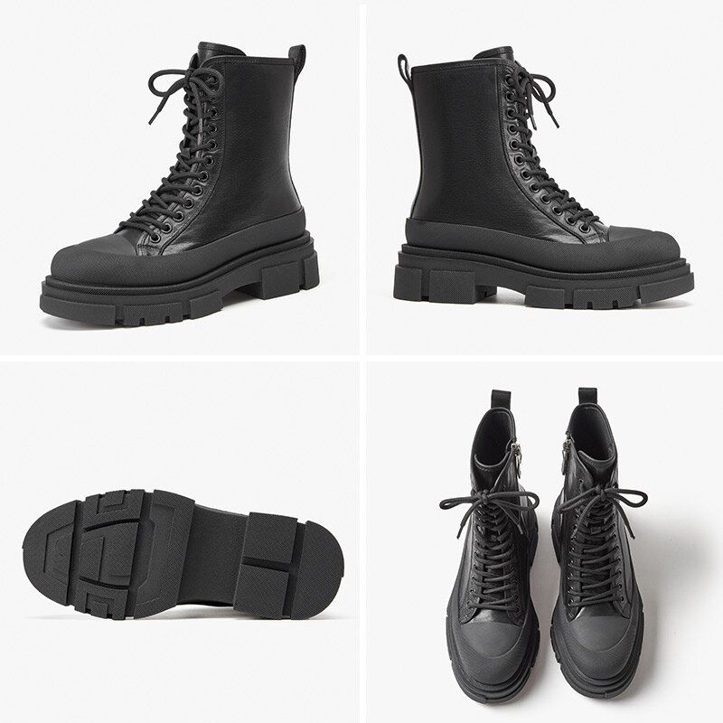 Perny Damskie Buty Na Platformie - Czarny