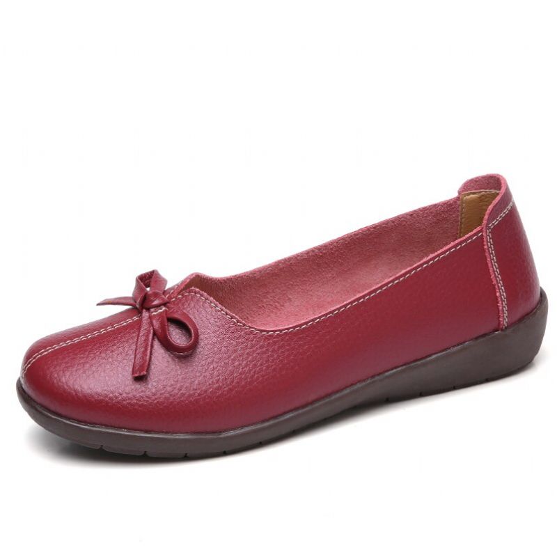 Petunia Damskie Buty Mokasyny - Wino czerwony