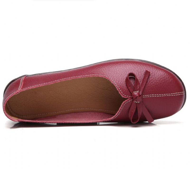 Petunia Damskie Buty Mokasyny - Wino czerwony