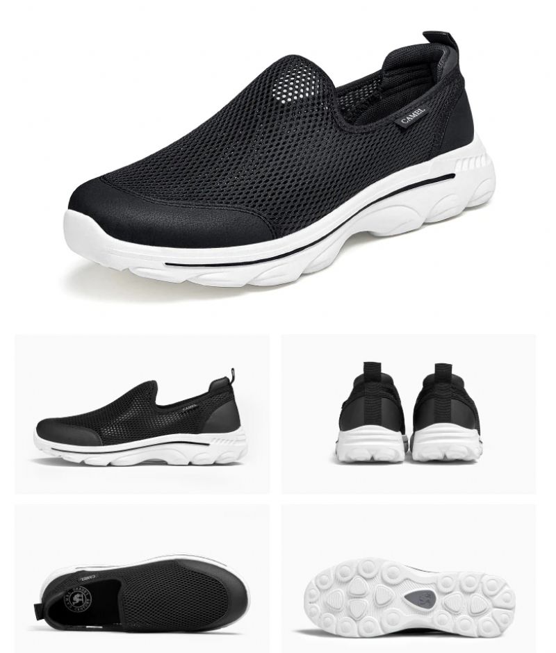 Phineas Męskie Oddychające Buty Z Siateczki - Czarny