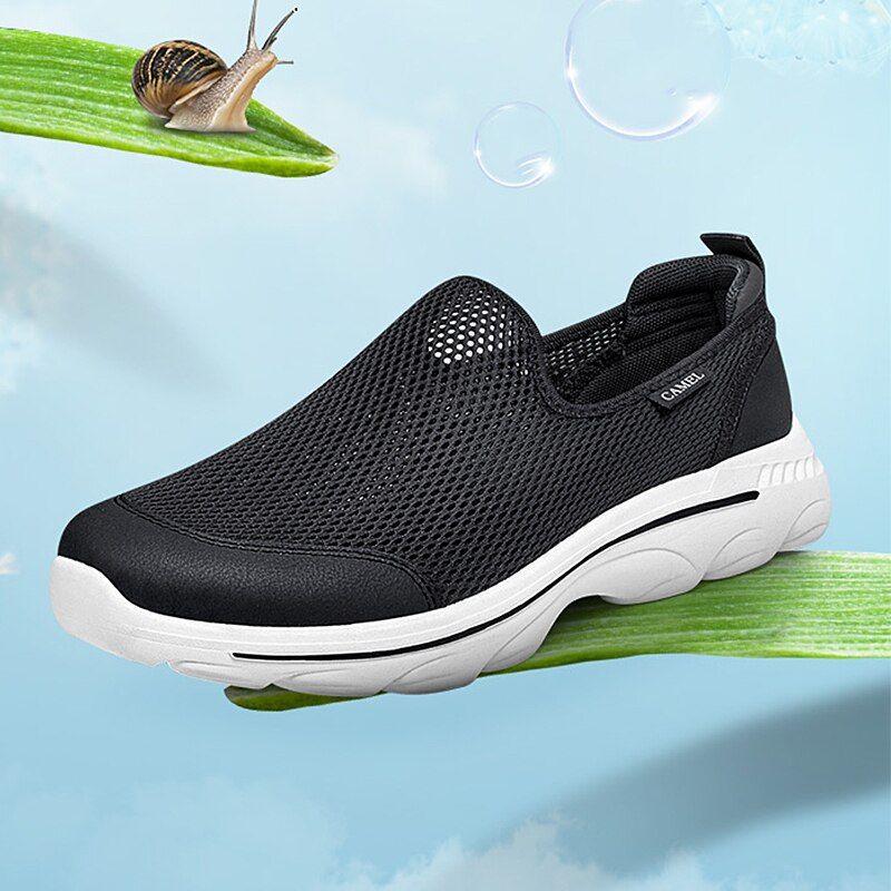 Phineas Męskie Oddychające Buty Z Siateczki - Czarny