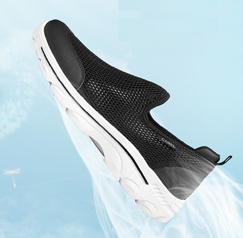 Phineas Męskie Oddychające Buty Z Siateczki - Czarny