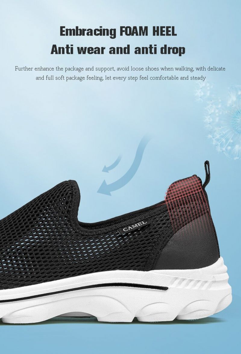 Phineas Męskie Oddychające Buty Z Siateczki - Czarny