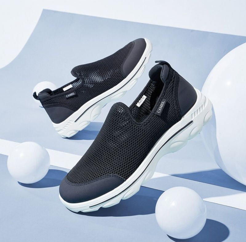 Phineas Męskie Oddychające Buty Z Siateczki - Czarny