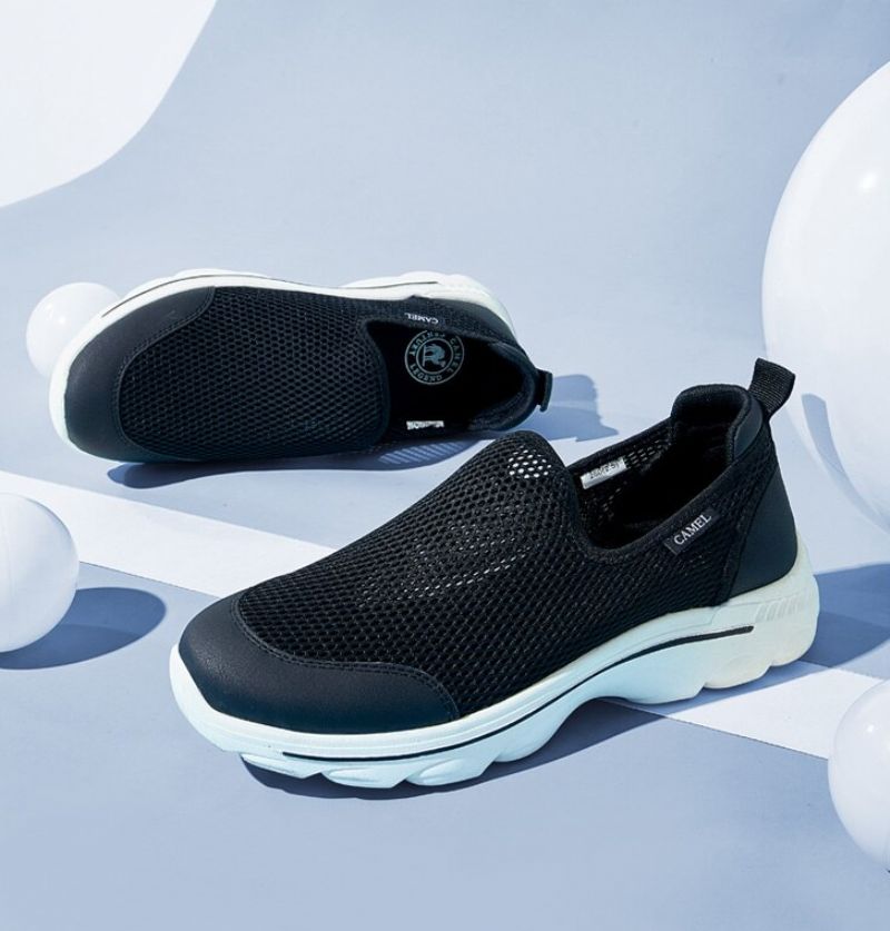 Phineas Męskie Oddychające Buty Z Siateczki - Czarny