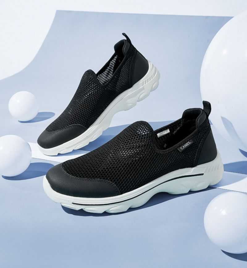 Phineas Męskie Oddychające Buty Z Siateczki - Czarny
