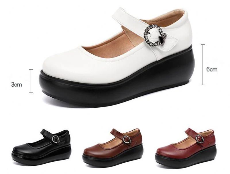 Piery Damskie Codzienne Buty Na Platformie - Czerwony