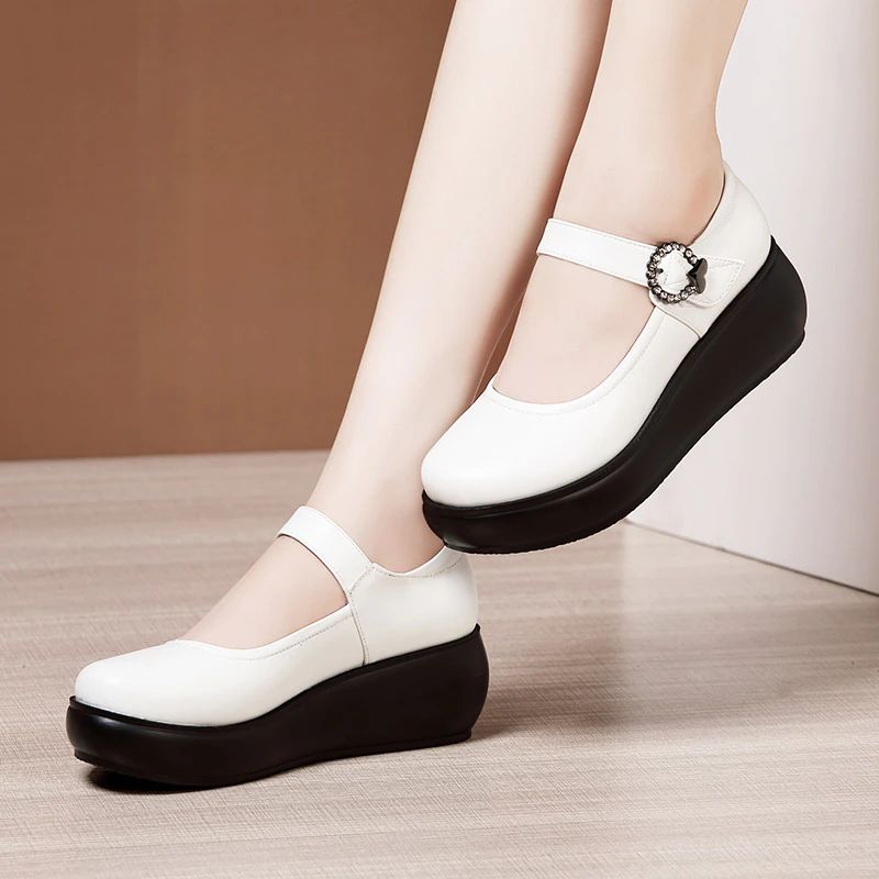 Piery Damskie Codzienne Buty Na Platformie - Czerwony