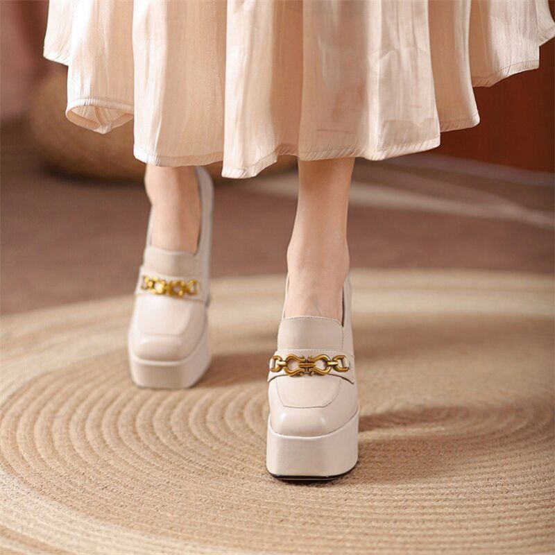 Pilar Damskie Buty Na Platformie - Morelowy