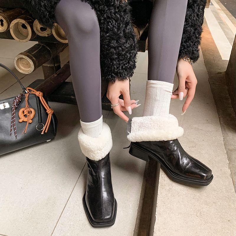 Pilar Damskie Buty Śnieżne Do Kostki - Czarny