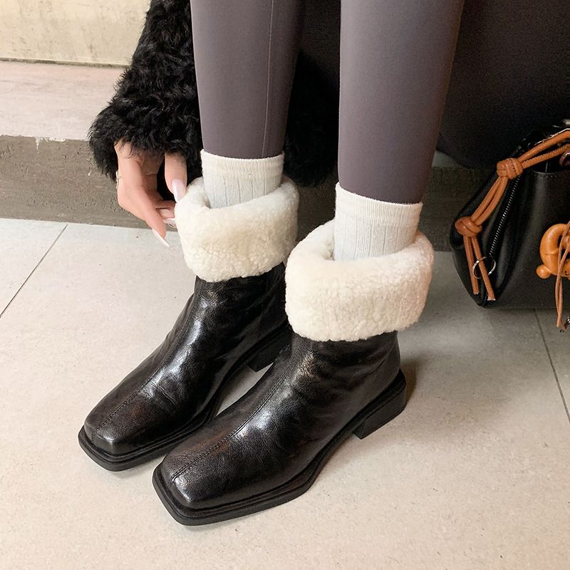 Pilar Damskie Buty Śnieżne Do Kostki - Czarny