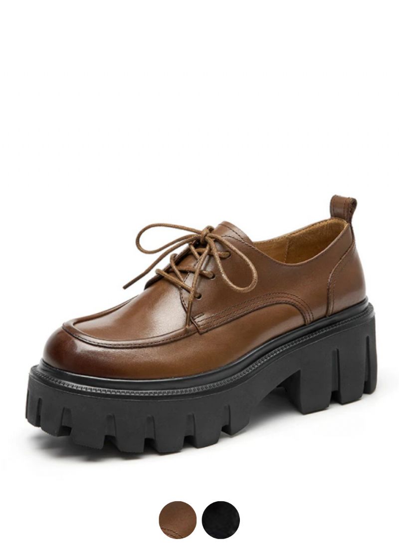 Pinto Damskie Skórzane Buty Na Platformie