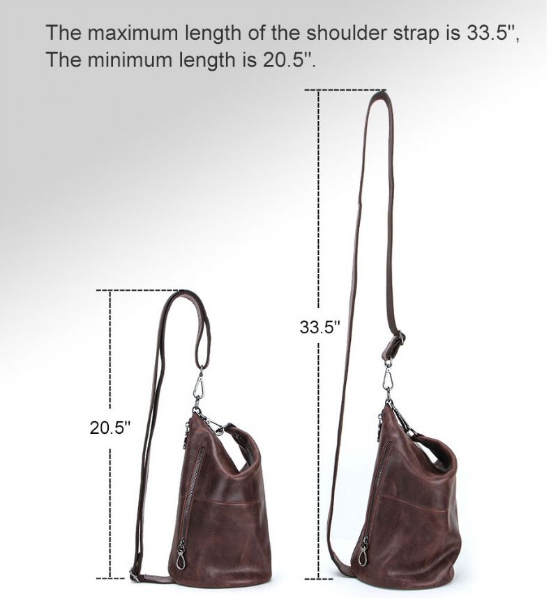 Pinto Męska Skórzana Torba Typu Crossbody Torebka - Kawa