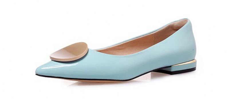 Płaskie Buty Damskie Dinora - Jasnoniebieski