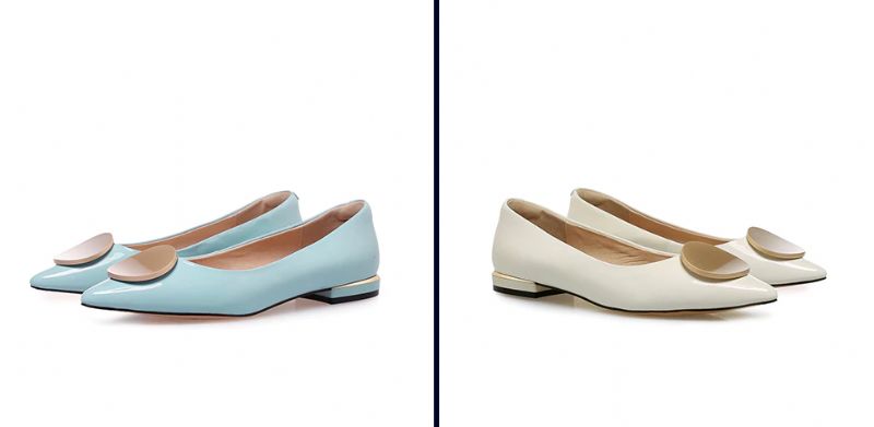 Płaskie Buty Damskie Dinora - Jasnoniebieski