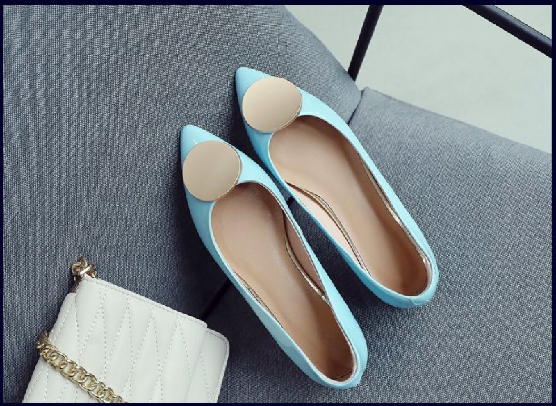 Płaskie Buty Damskie Dinora - Jasnoniebieski