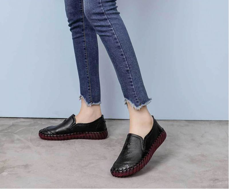 Płaskie Buty Damskie Linares - Czarny