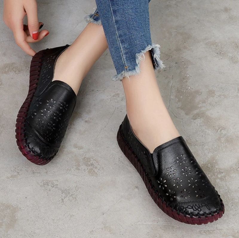 Płaskie Buty Damskie Linares - Czarny