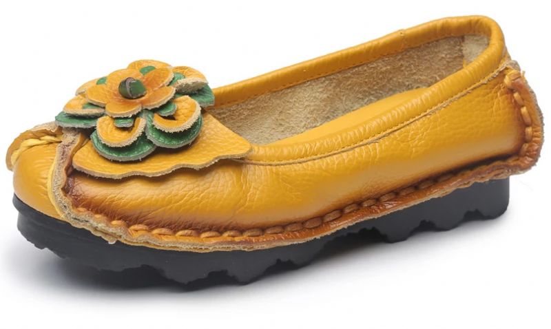 Płaskie Buty Damskie Marcela - Żółty