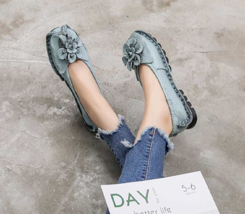 Płaskie Buty Damskie Marcela - Żółty