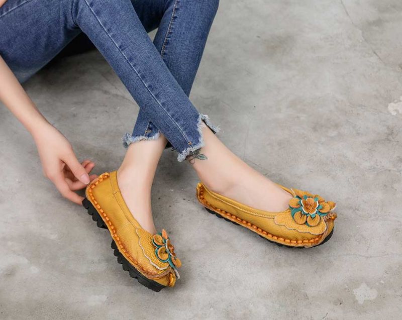 Płaskie Buty Damskie Marcela - Żółty