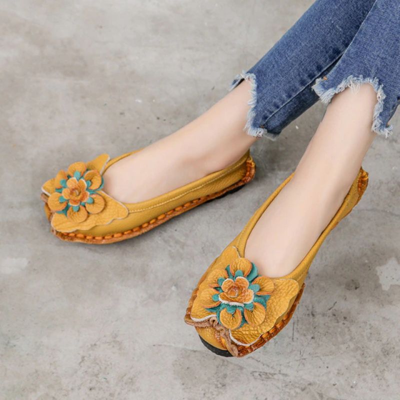 Płaskie Buty Damskie Marcela - Żółty