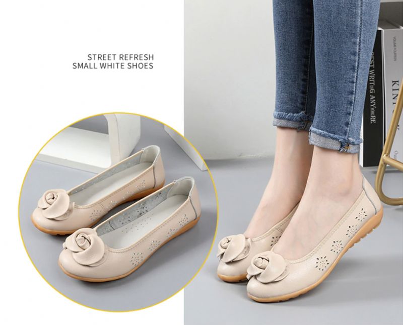 Płaskie Buty Damskie Marian - Beżowy