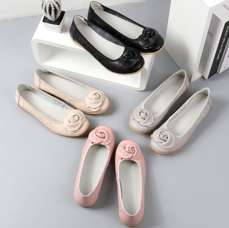 Płaskie Buty Damskie Marian - Beżowy