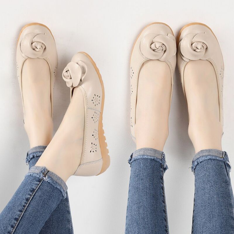 Płaskie Buty Damskie Marian - Beżowy