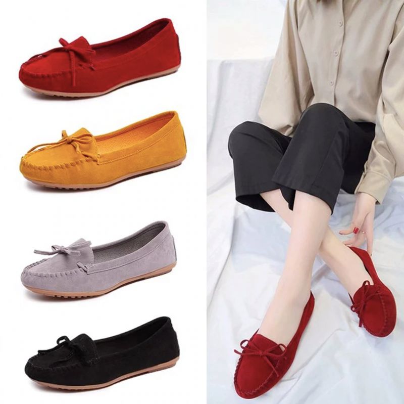 Płaskie Buty Damskie Mileidy - Żółty