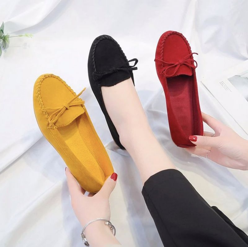Płaskie Buty Damskie Mileidy - Żółty