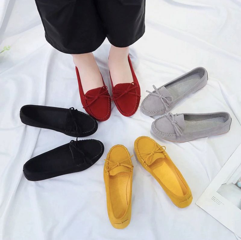 Płaskie Buty Damskie Mileidy - Żółty