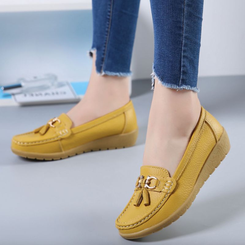 Płaskie Buty Damskie Pola - Pomarańczowy