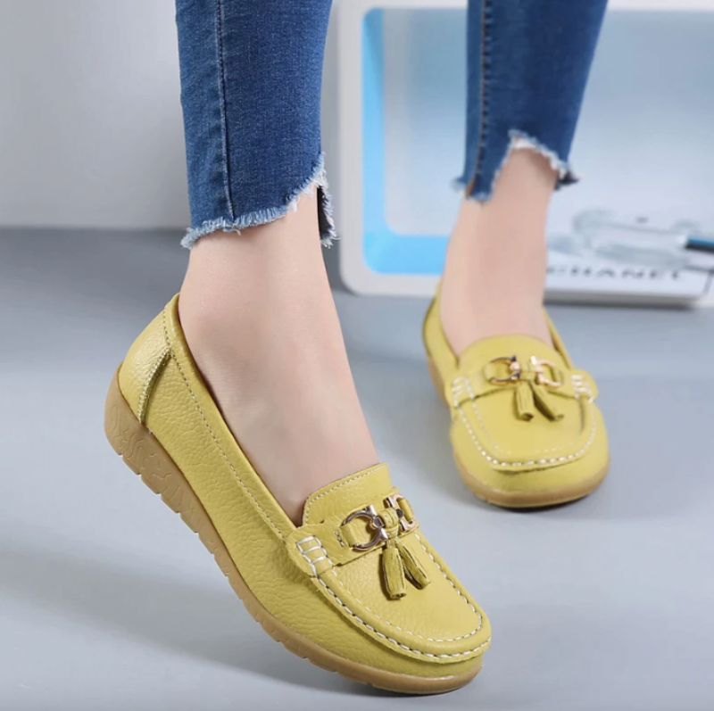 Płaskie Buty Damskie Pola - Pomarańczowy