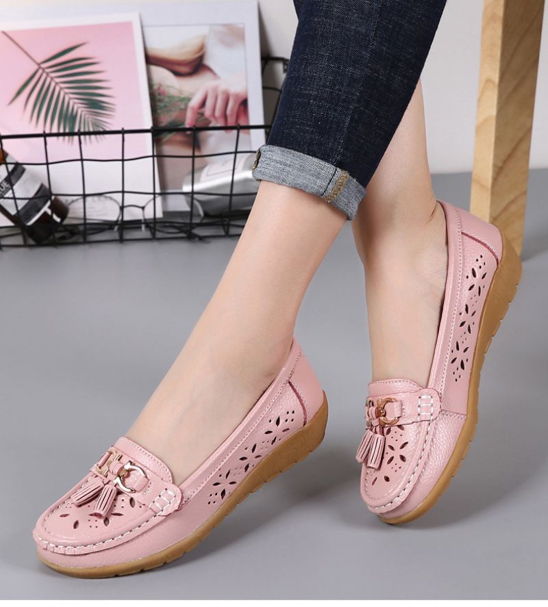 Płaskie Buty Damskie Sweet Night - Żółty