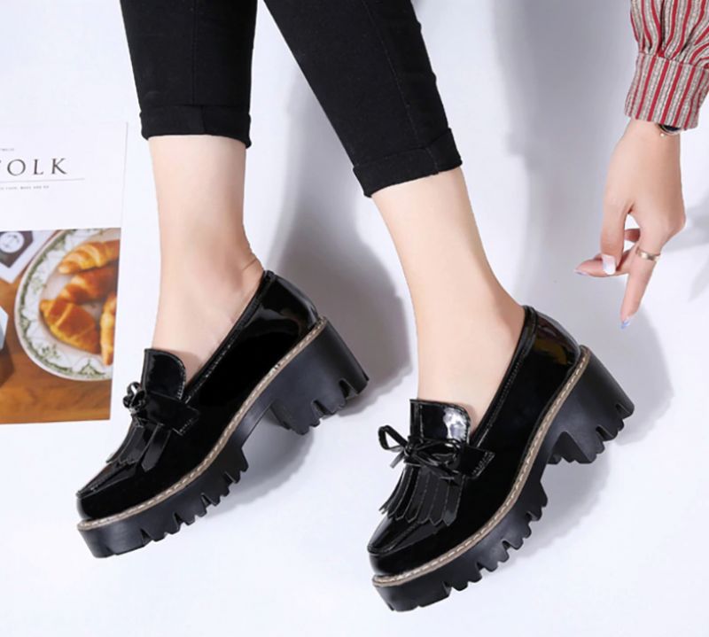 Platformy Damskie Electra - Czarny