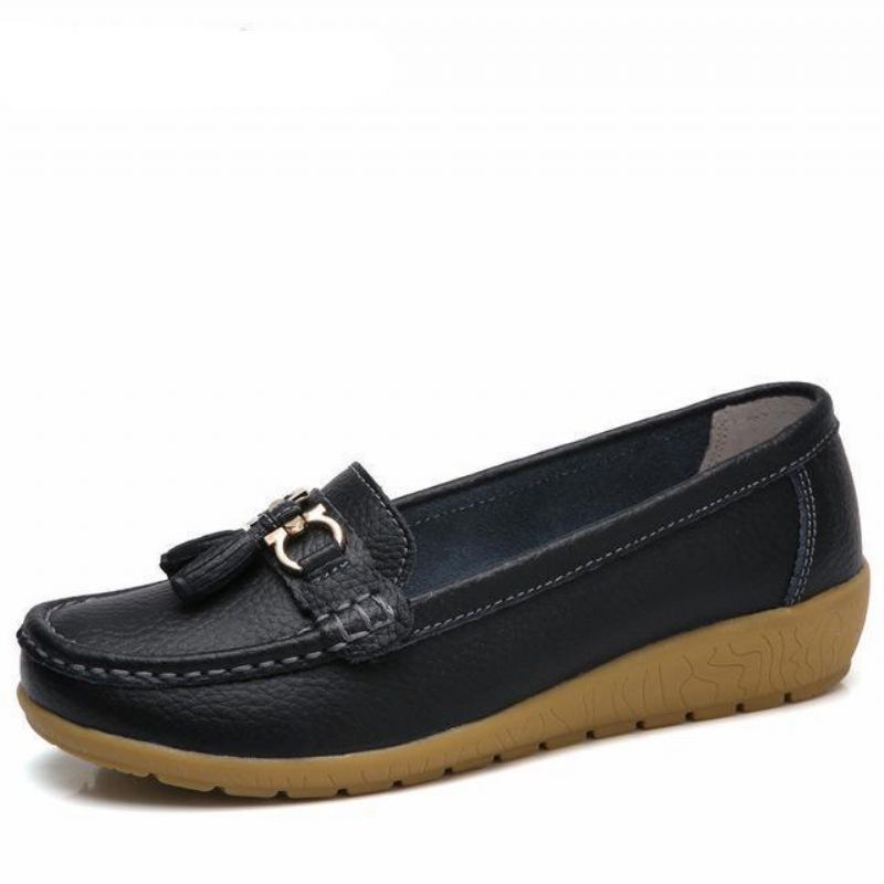 Pola Damskie Mokasyny-wsuwane Czarne Buty - Czarny