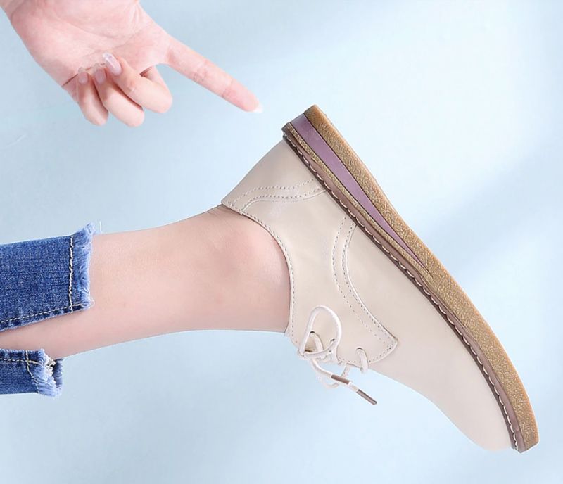 Półbuty Damskie Camile Oxford Loafer - Beżowy