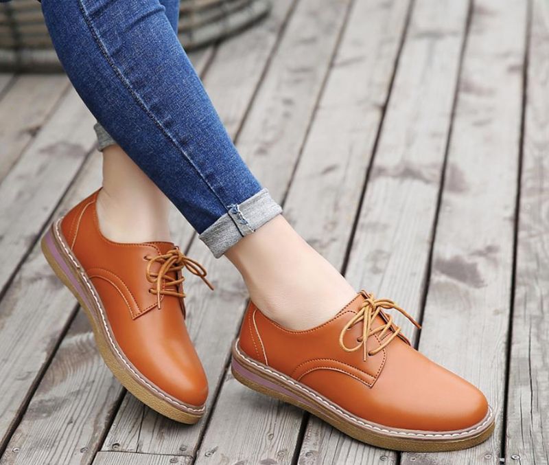 Półbuty Damskie Camile Oxford Loafer - Beżowy