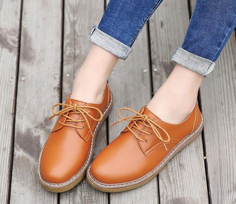 Półbuty Damskie Camile Oxford Loafer - Beżowy