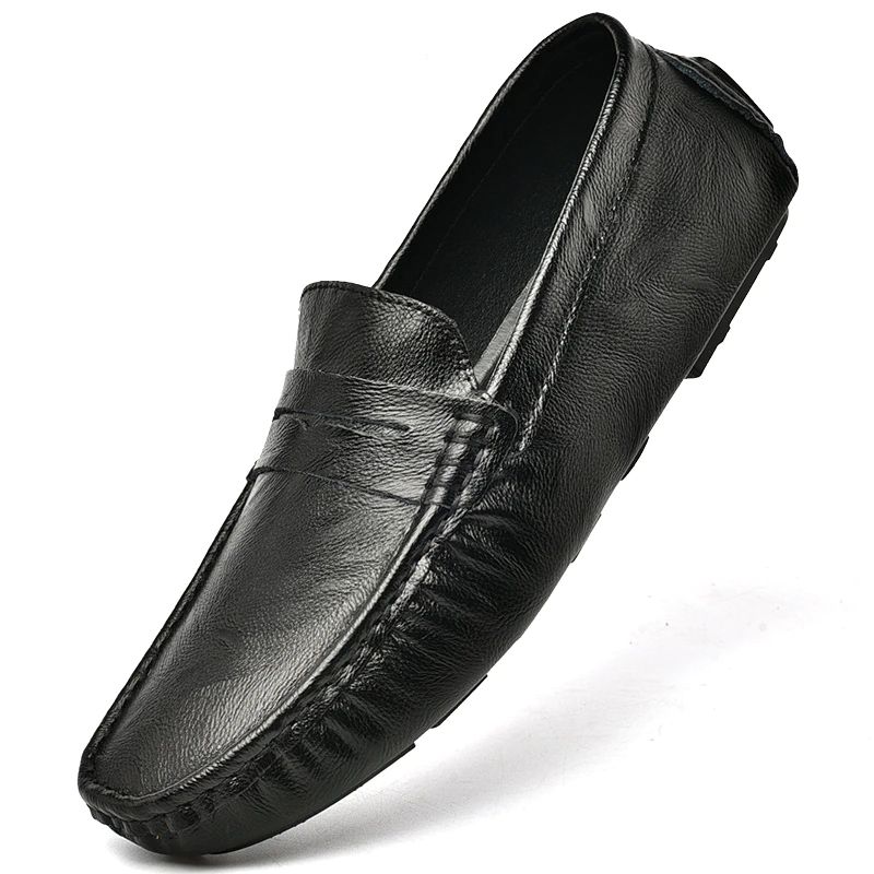 Prete Men's Loafer Dress Shoes - Czarny