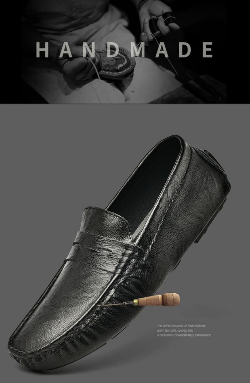 Prete Men's Loafer Dress Shoes - Czarny