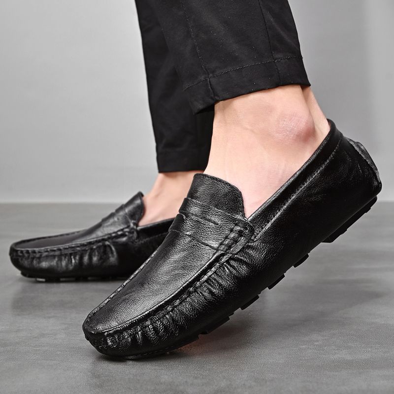 Prete Men's Loafer Dress Shoes - Czarny