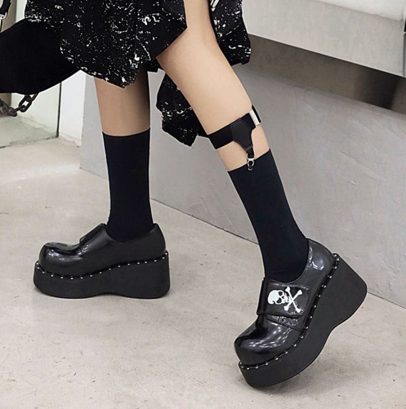 Rafaela Damskie Buty Na Platformie - Czarny