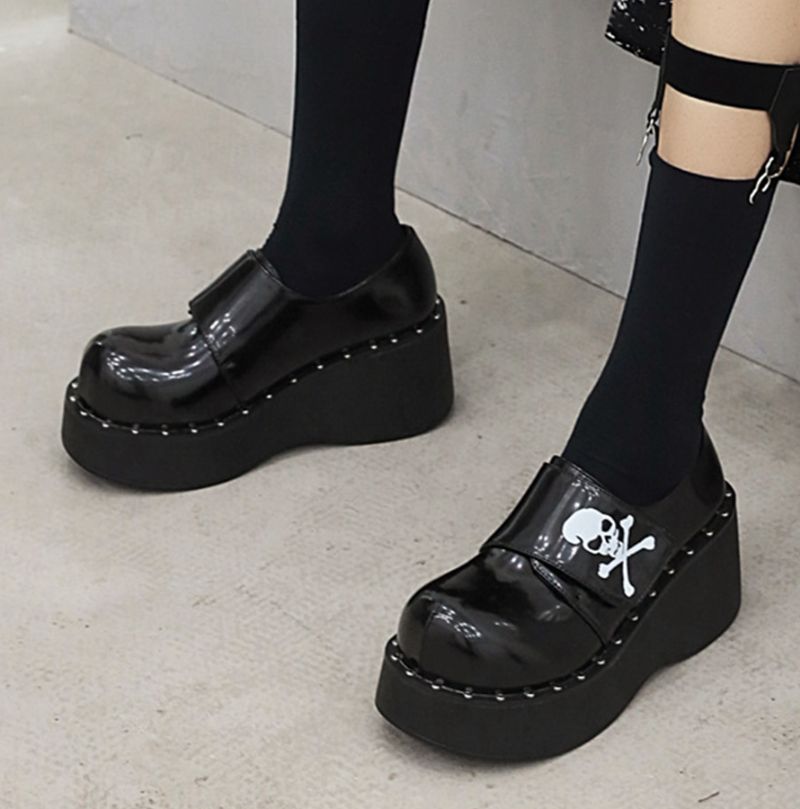 Rafaela Damskie Buty Na Platformie - Czarny
