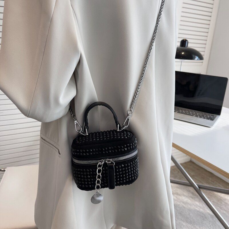 Raibel Luksusowe Mini Torebki Damskie Typu Crossbody - Mały Srebrny