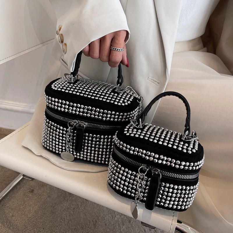 Raibel Luksusowe Mini Torebki Damskie Typu Crossbody - Mały Srebrny